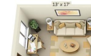 Cedar Lane II 2x1 Floor Plan A 748 Square Feet
