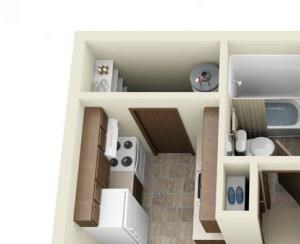 Garden Glen 1x1 Floor Plan 592 Square Feet