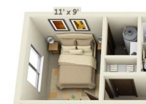 Garden Glen II 2x1 Floor Plan A 776 Square Feet