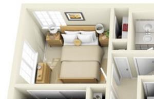 Hathaway Court 1x1 Floor Plan 699 Square Feet
