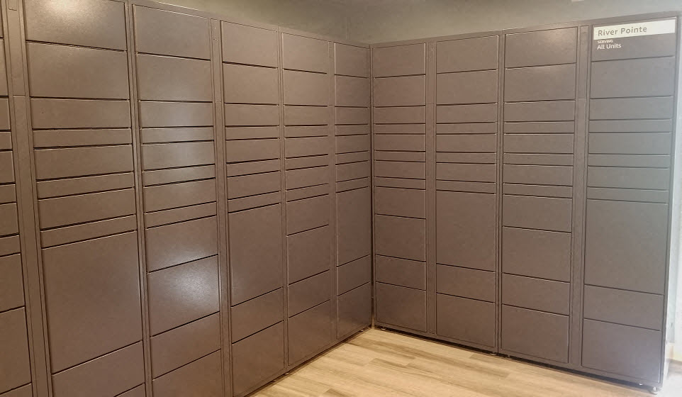 24-Hour Package Room and Hub Package Locker at River Pointe, California