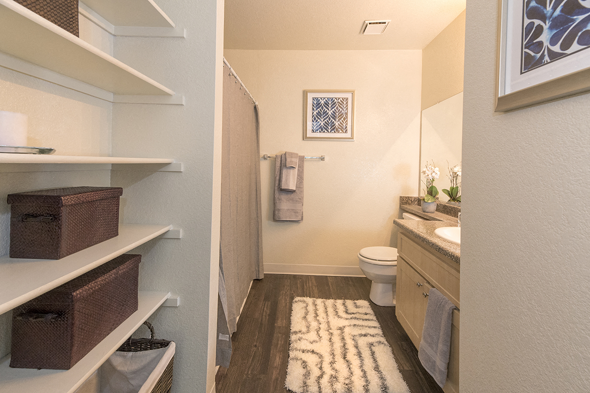 Rocklin Gold Model Bathroom Storage