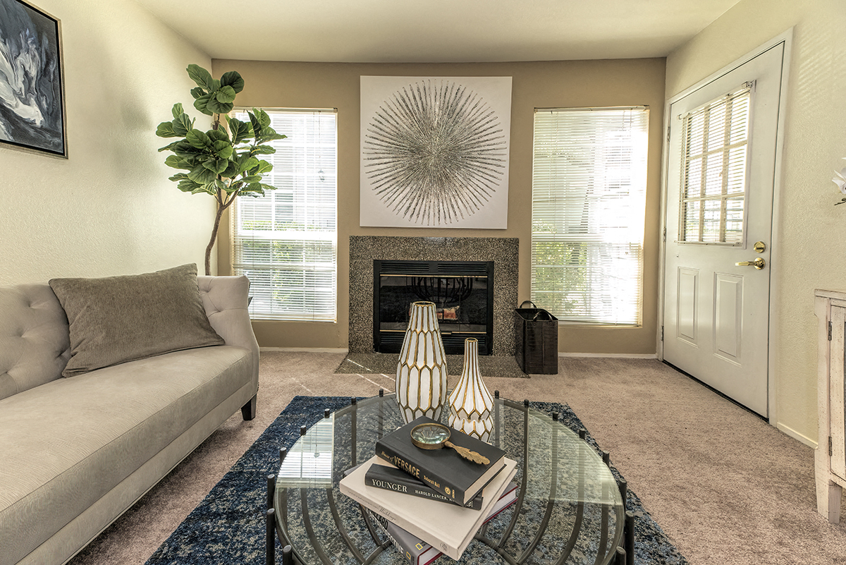 Rocklin Gold Model Fireplace & Patio Door