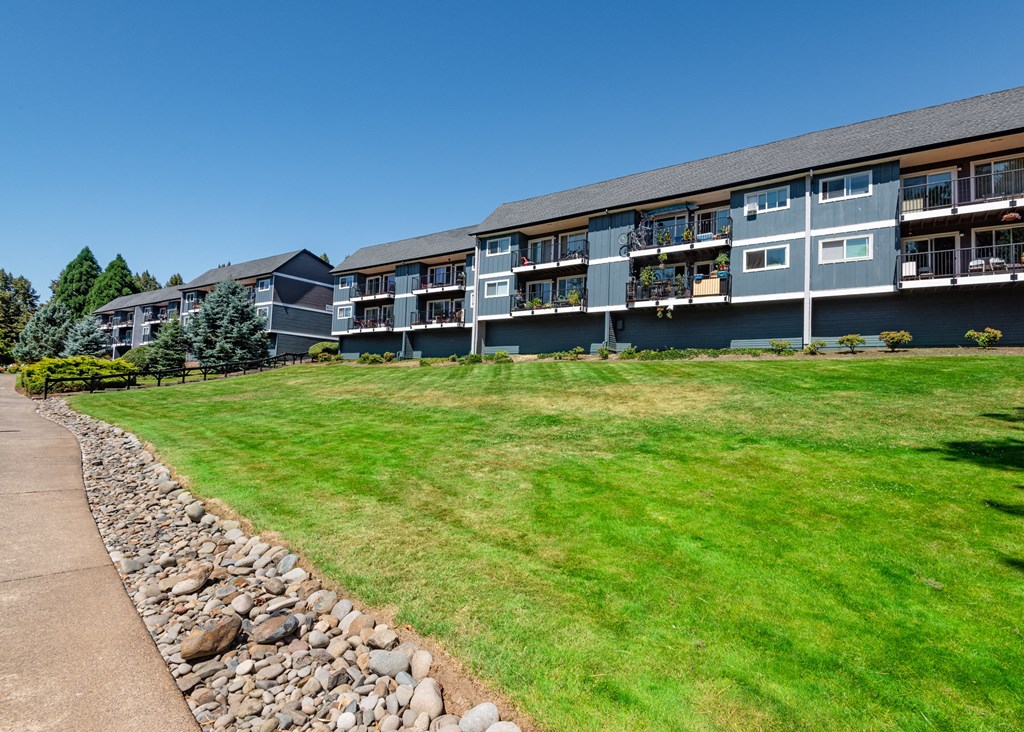 Shadow Hills original side building exteriors and lawn