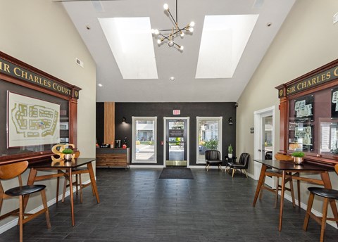 Clubhouse entry foyer, at Sir Charles Court Apartments, Beaverton, Oregon 97006