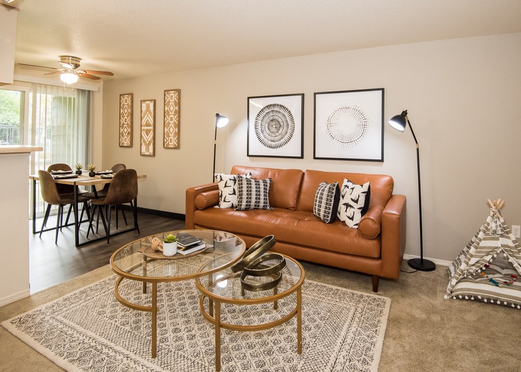 Living Room and Dining Room at St. Mary's Woods Apartments, Beaverton