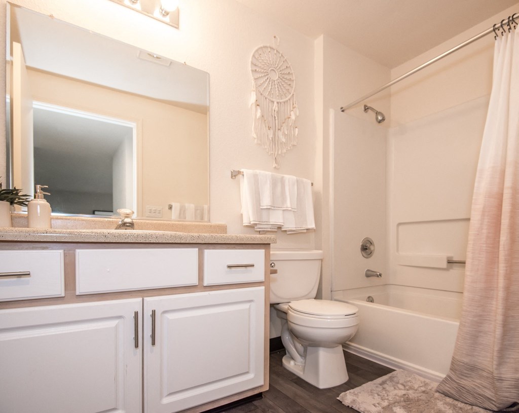 Model Main Bathroom at St. Mary's Woods Apartments, Beaverton, 97078