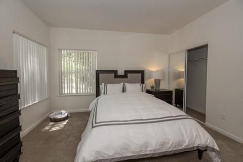 Stanford Heights model primary bedroom and closet