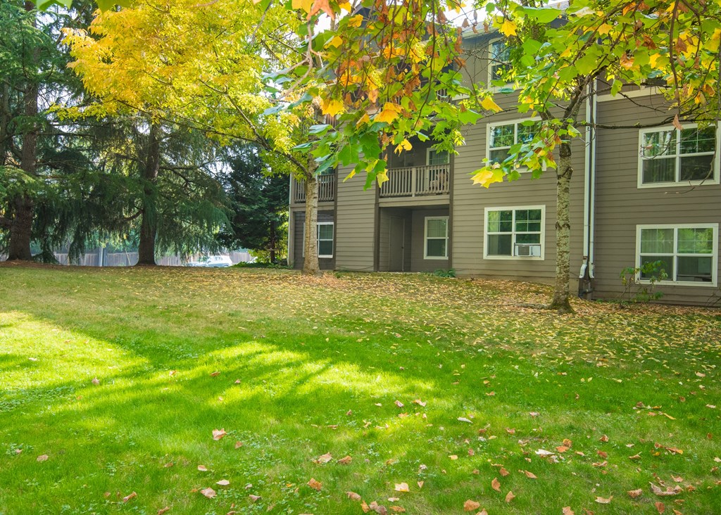 Stillwater building exterior and green space