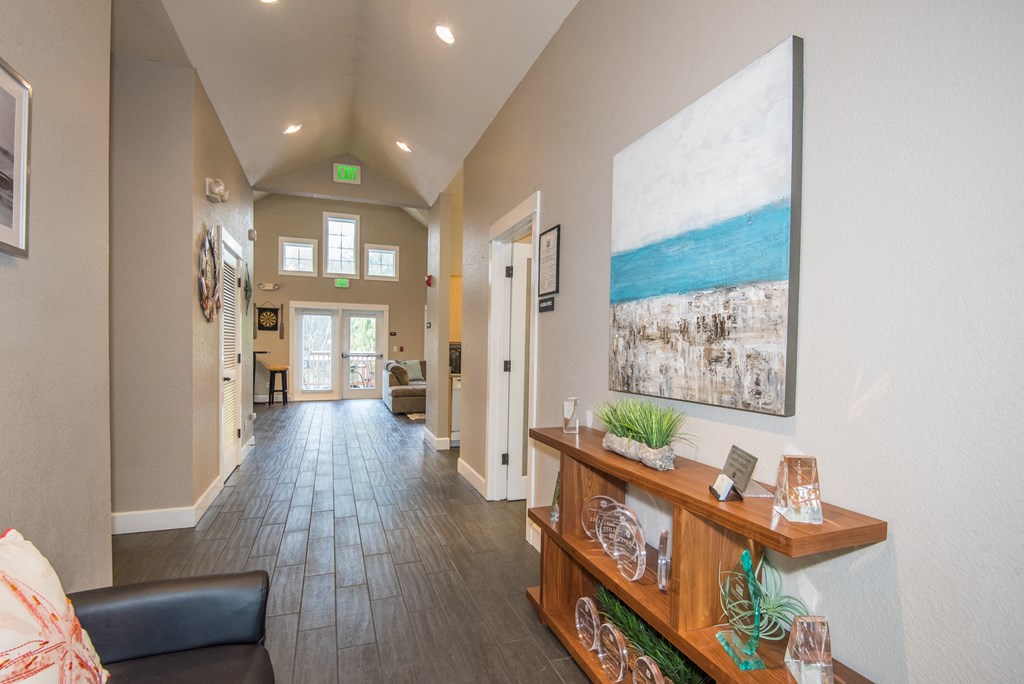 Stillwater clubhouse interior entry hallway