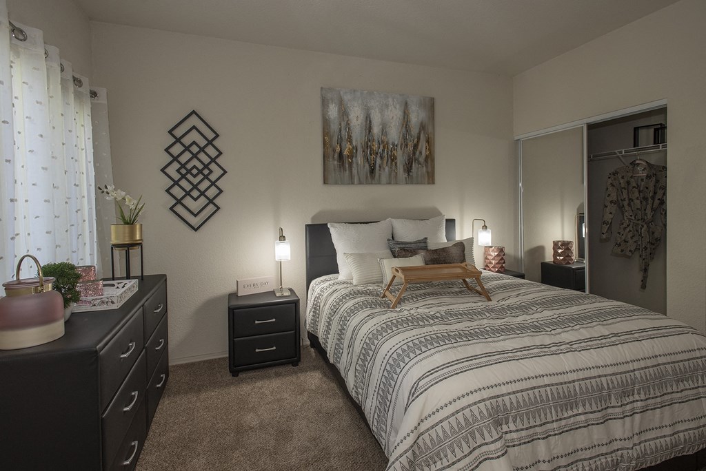 Model primary bedroom at Sunset Summit, Rocklin, CA 95765