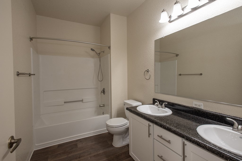 Vacant updated bathroom at Sunset Summit, Rocklin, CA 95765