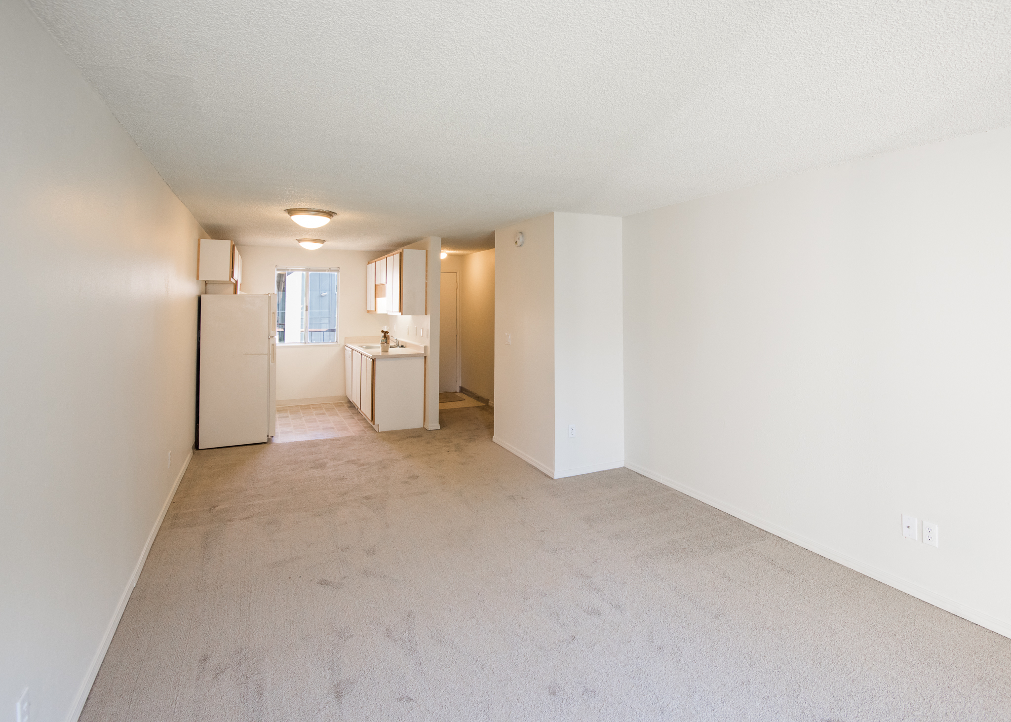 Vacant Upgraded Apartment Living Room at Todd Village Apartments, Oregon