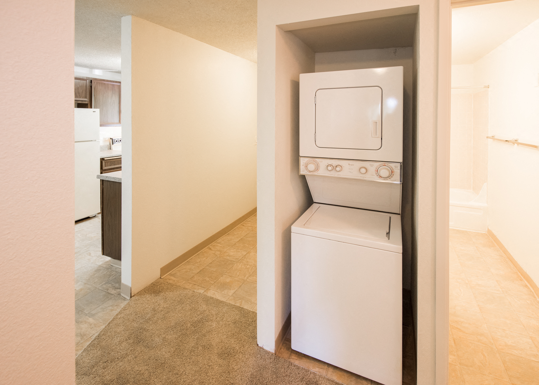 Stackable Washer & Dryer at Todd Village Apartments, Tualatin, Oregon 97062