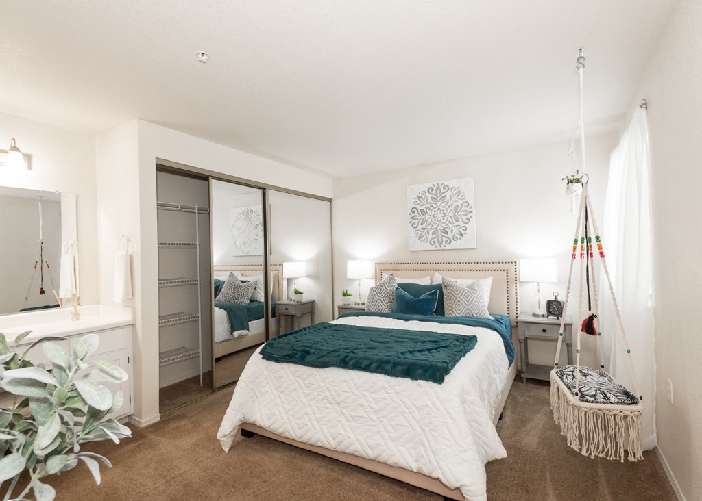 Valley River Court model primary bedroom