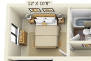 Pembrooke Apartments Washington 2x2 Floor Plan 876 Square Feet