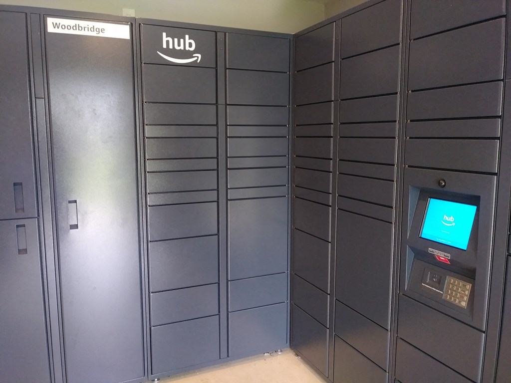 Woodbridge 24 Hour Package Lockers at Woodbridge Apartments, California