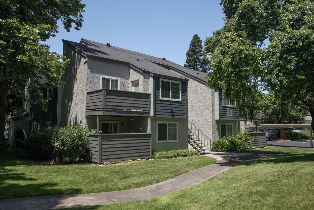 building exterior and carport at Woodbridge Apartments, California, 95833