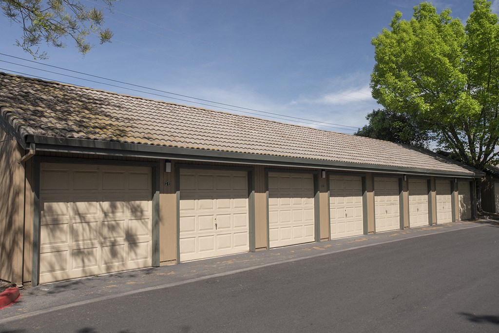 Garages at Zinfandel Village Apartments, California