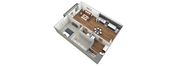 Heather Lodge 1x1 Glacier Floor Plan 675 Square Feet