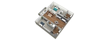 Heather Lodge 2x2 Cloud Cap Floor Plan 1034 Square Feet