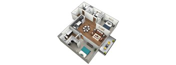 Heather Lodge 2x2 Breakaway Floor Plan 911 Square Feet