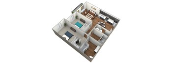Heather Lodge 2x2 Discovery Floor Plan 965 Square Feet