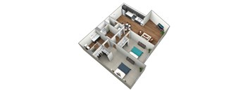 Heather Lodge 2x2 Trailhead Floor Plan 1034 Square Feet