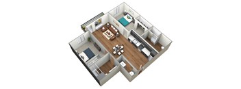 Heather Lodge 2x2 Freestyle Floor Plan 960 Square Feet