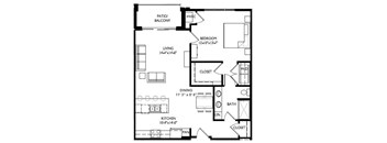A black and white image of a floor plan for a house.