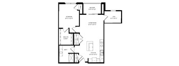 a black and white floor plan of a house