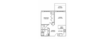 a floor plan of a small house with bedrooms and a living room