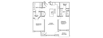 a floor plan of a house with bedrooms and a baths