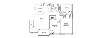 a floor plan of a house with bedrooms and a living room