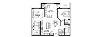 a floor plan of a small house with bedrooms and a living room