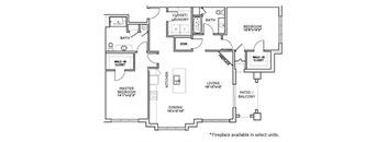 a floor plan of a house with bedrooms and a living room