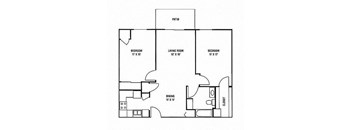 the floor plan of the second floor of the house with bedrooms and baths