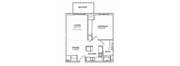 a floor plan of a small house with bedrooms and a bathroom