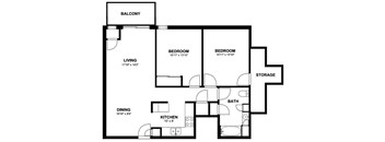 A black and white image of a house floor plan.
