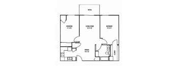 the floor plan of the second floor of the house with bedrooms and baths