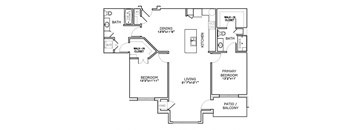 a floor plan of a house with bedrooms and baths