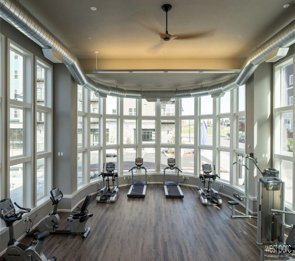 west parc apartments near portland and beaverton. 24/7 Hour Access Gym / Fitness Center.