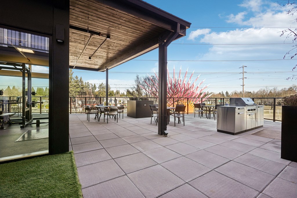 BBQ area at AVIVA Apartments in Gresham Oregon
