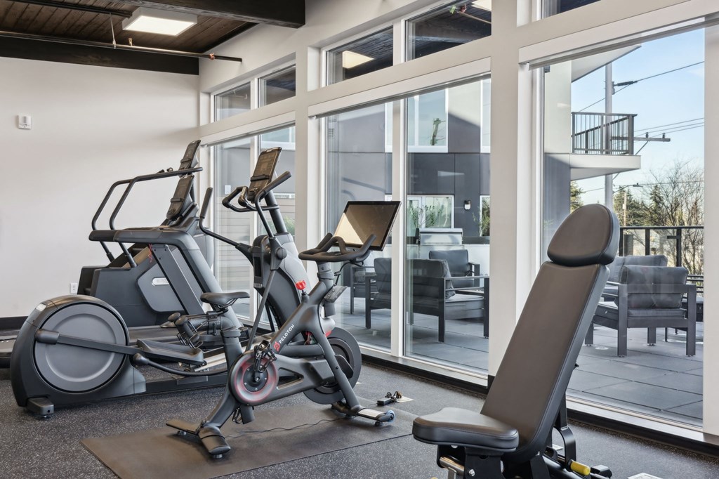 Peloton and cardio equipment at AVIVA Apartments in Gresham Oregon
