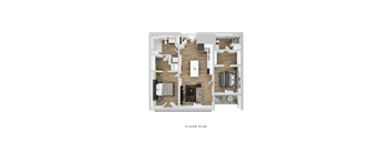 A detailed floor plan of a house layout.