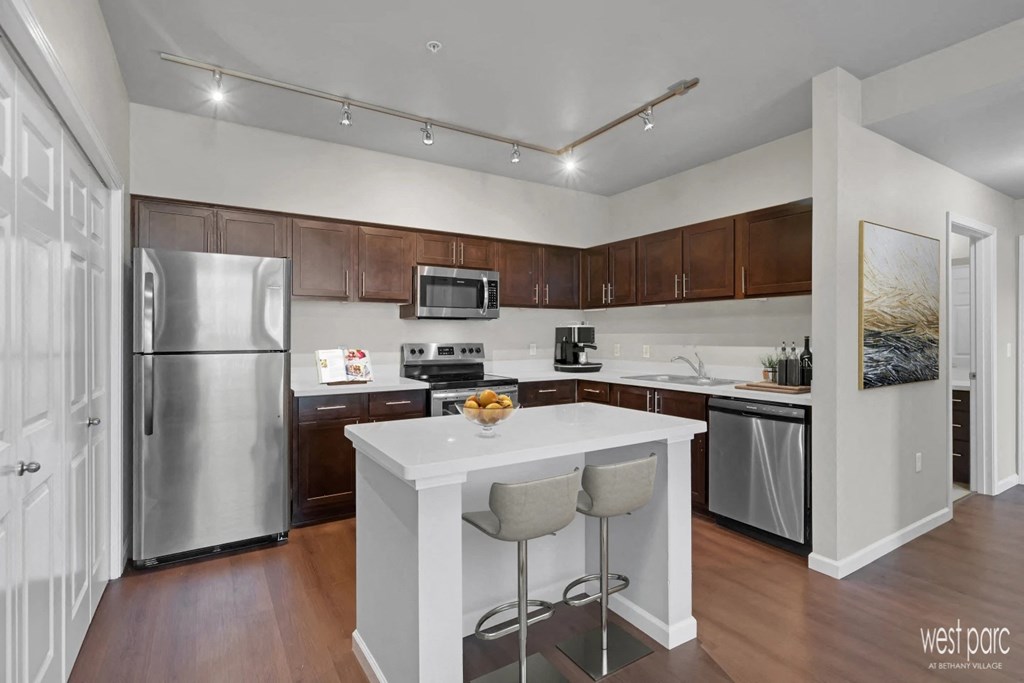 Kitchen of an apartment at west parc in bethany village located near portland and beaverton oregon
