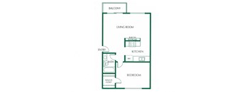 a floor plan of a bedroom apartment