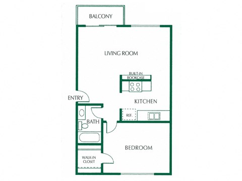 a floor plan of a bedroom apartment