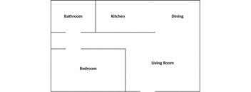 a diagram of a bathroom kitchen and living room