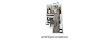 a floor plan of a 1 bedroom apartment